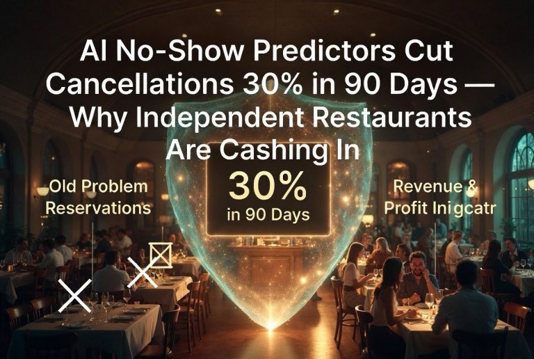 AI No-Show Predictors Cut Cancellations 30% in 90 Days — Why Independent Restaurants Are Cashing In