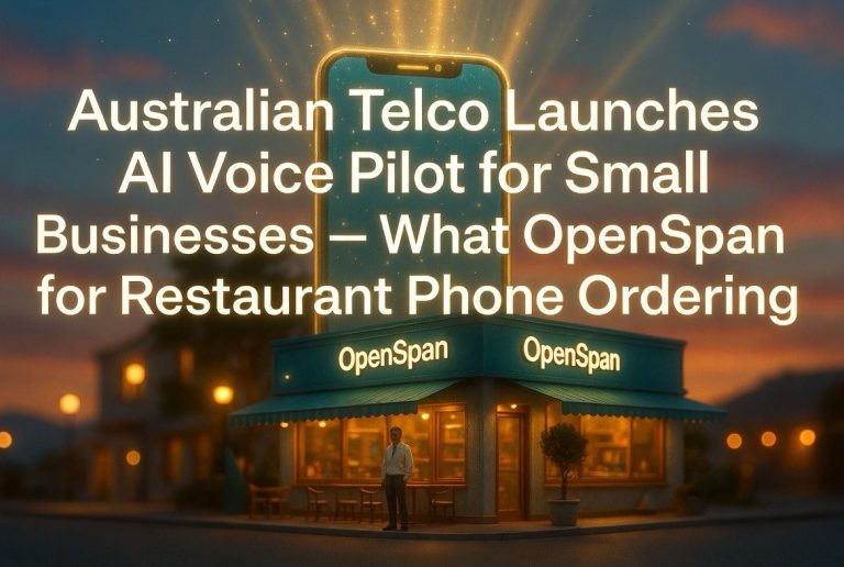 Australian Telco Launches AI Voice Pilot for Small Businesses — What OpenSpan Means for Restaurant Phone Ordering