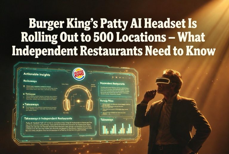 Burger King’s Patty AI Headset Is Rolling Out to 500 Locations — What Independent Restaurants Need to Know