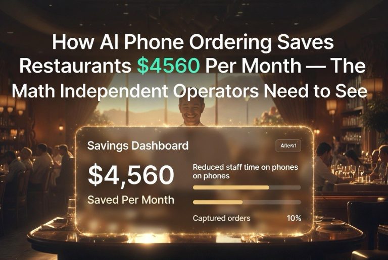 How AI Phone Ordering Saves Restaurants $4,560 Per Month — The Math Independent Operators Need to See