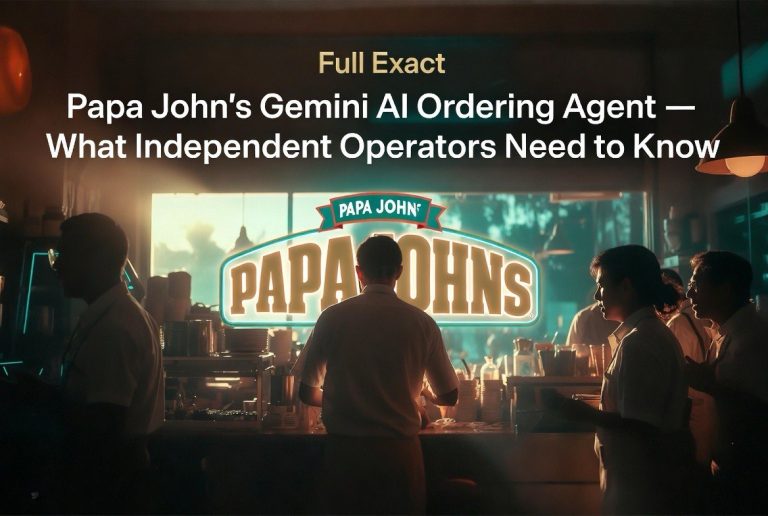 Papa Johns Launches Gemini-Powered AI Ordering Agent — What Independent Operators Should Know