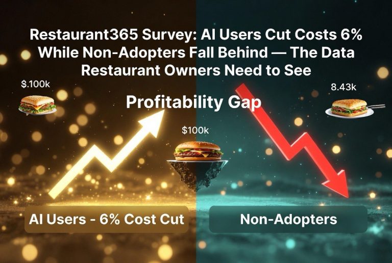 Restaurant365 Survey: AI Users Cut Costs 6% While Non-Adopters Fall Behind — The Data Restaurant Owners Need to See