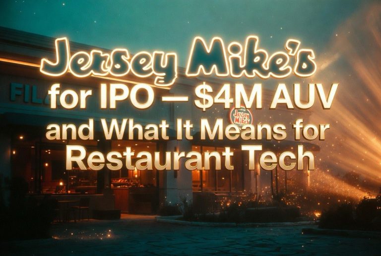 Jersey Mike’s Files for IPO: .4M AUV and What It Means for Restaurant Tech