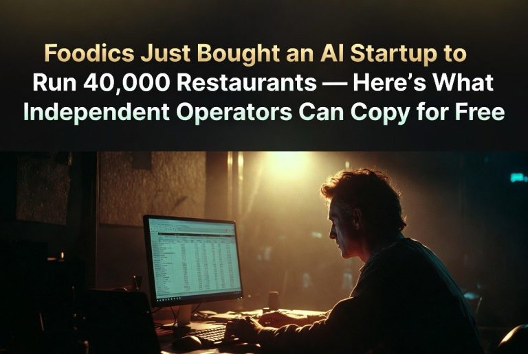 Foodics Just Bought an AI Startup to Run 40,000 Restaurants — Here’s What Independent Operators Can Copy for Free