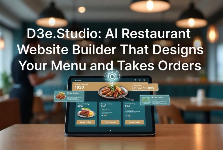 D3e.Studio: AI Restaurant Website Builder That Designs Your Menu and Takes Orders