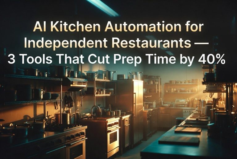 AI Kitchen Automation for Independent Restaurants — 3 Tools That Cut Prep Time by 40%