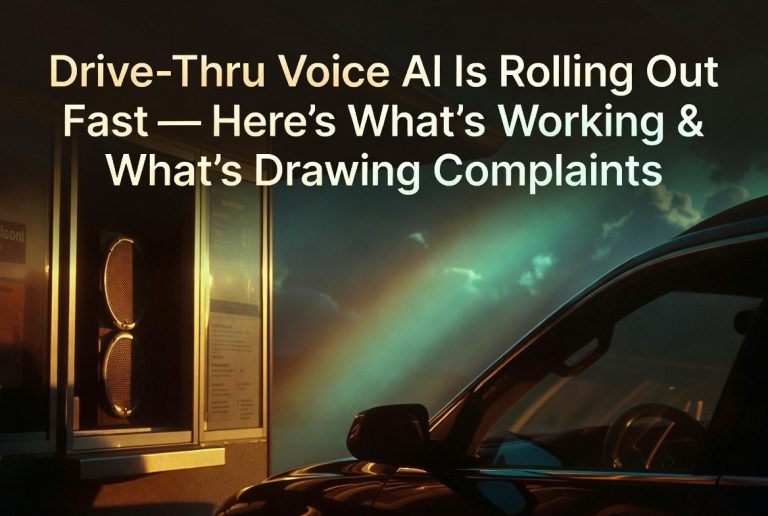 Drive-Thru Voice AI Is Rolling Out Fast — Here Is What’s Working, What’s Drawing Complaints