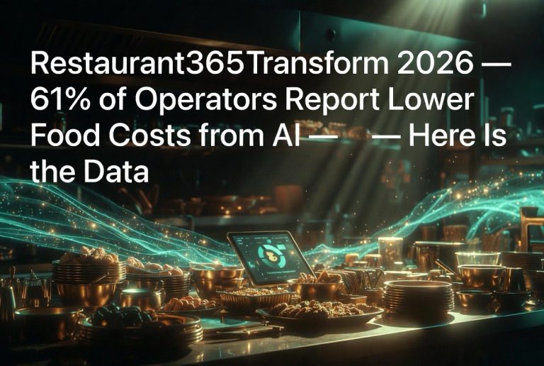 Restaurant365 Transform 2026: 61% of Operators Report Lower Food Costs From AI — Here Is the Data