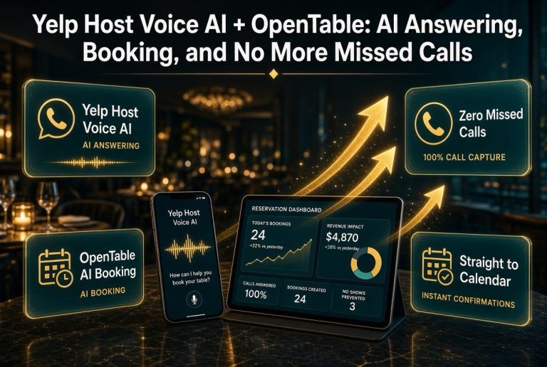 Yelp Host Voice AI + OpenTable: AI Answering, Booking, and No More Missed Calls