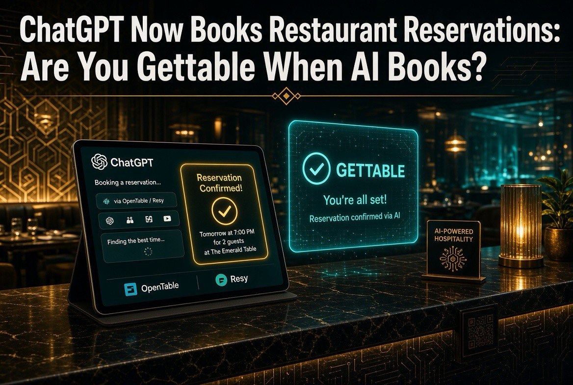 ChatGPT booking a restaurant reservation via OpenTable and Resy - are you Gettable when AI books