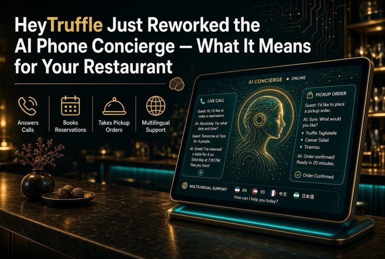 HeyTruffle Just Reworked the AI Phone Concierge — What It Means for Your Restaurant