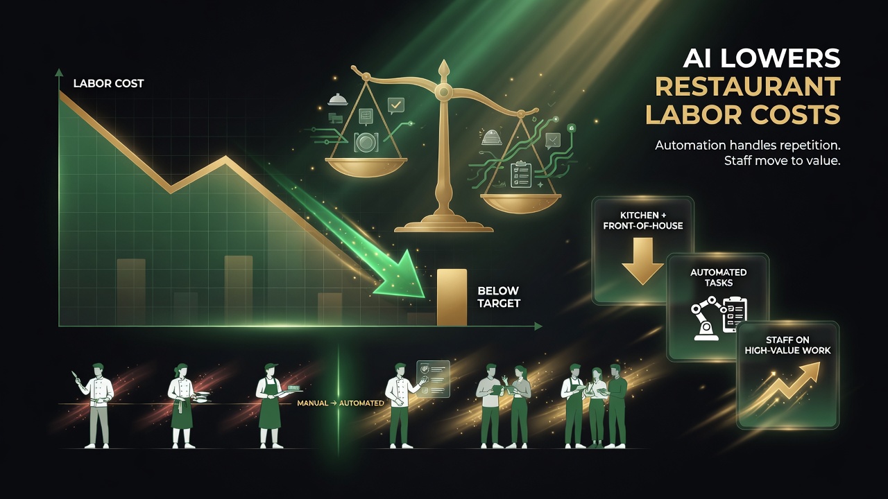 AI lowers restaurant labor costs chart