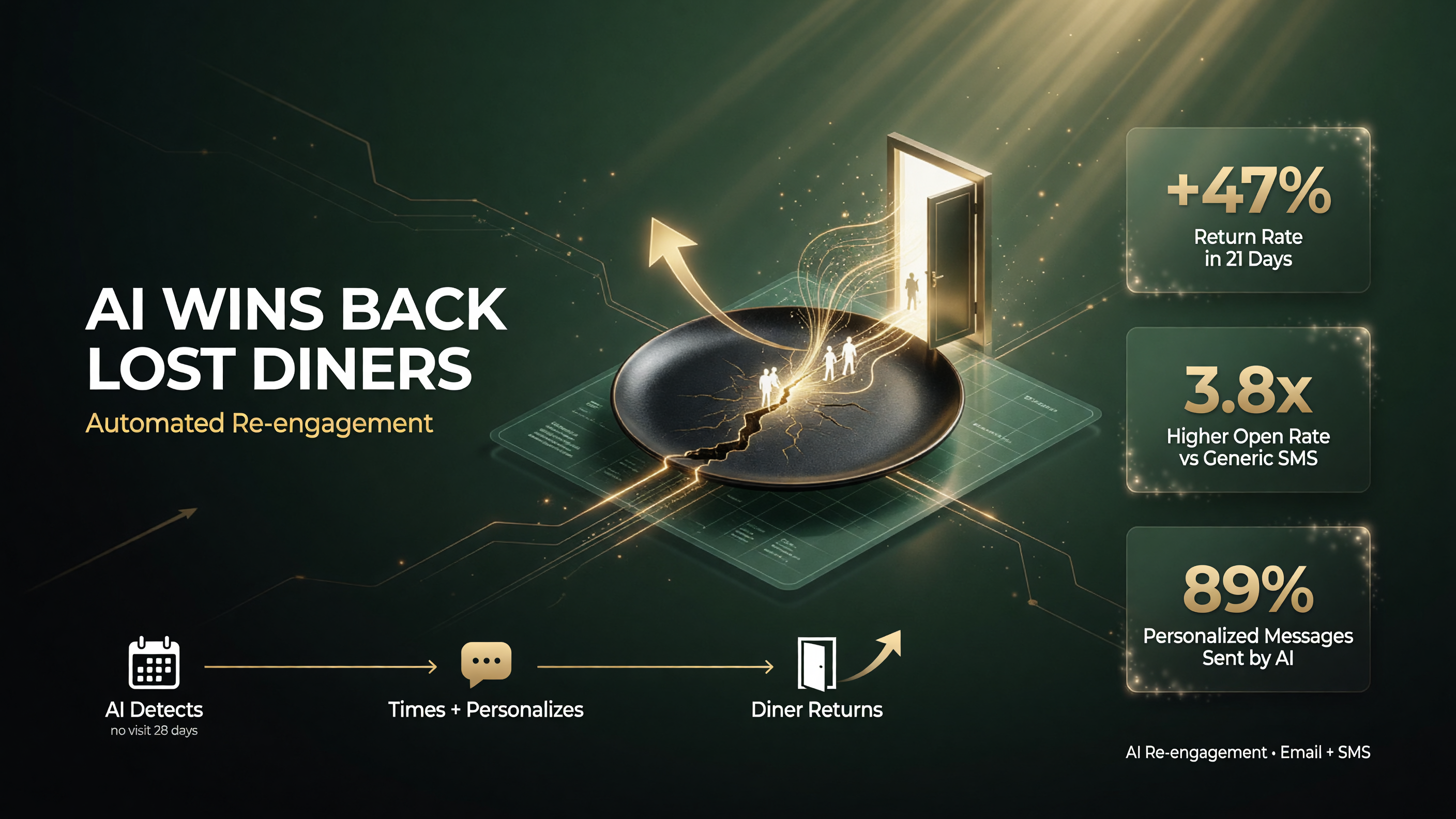 AI email SMS marketing win back lost restaurant customers automated re-engagement bring back diners who stopped visiting