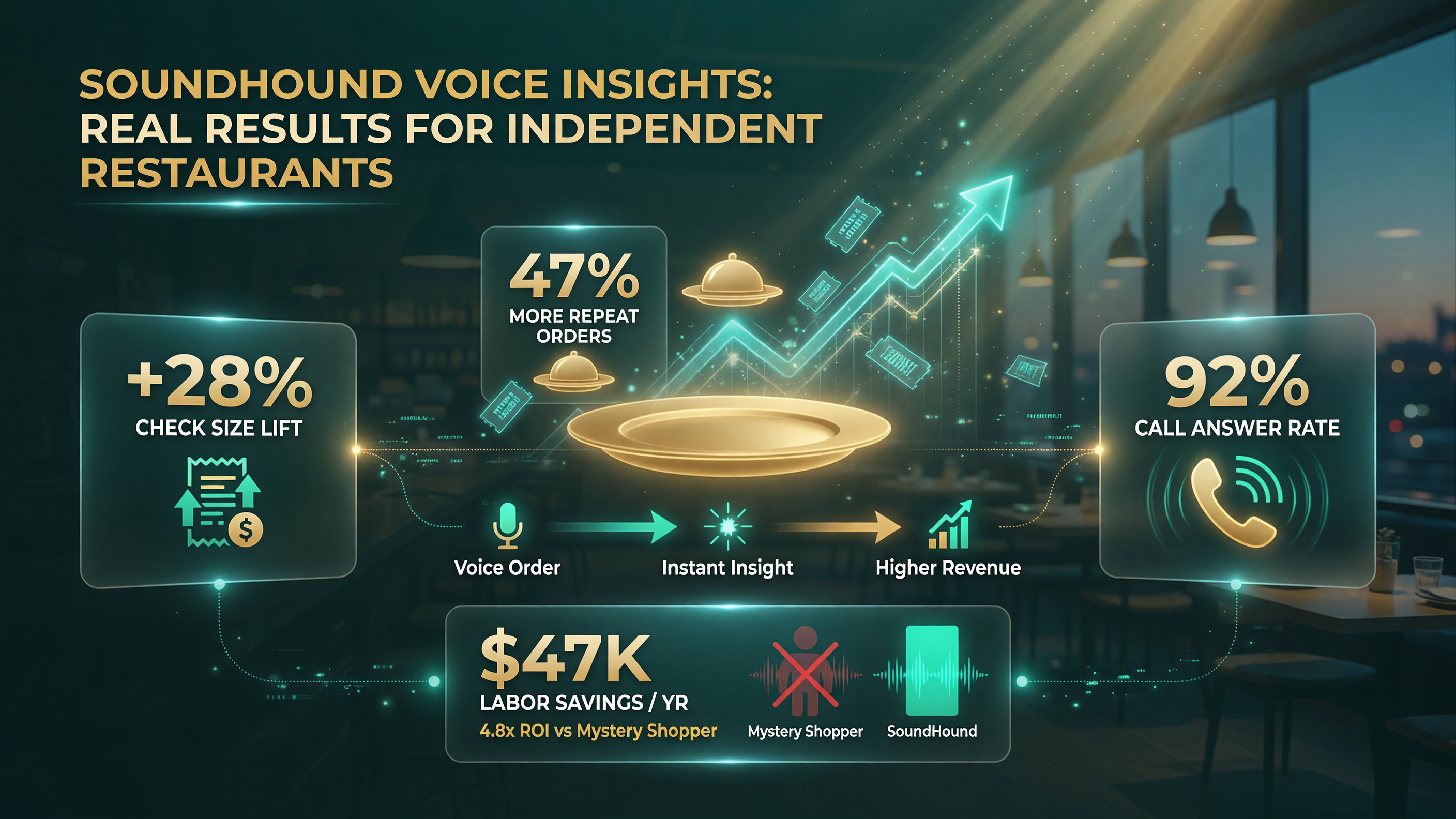 SoundHound Voice Insights ROI outcomes for independent restaurants