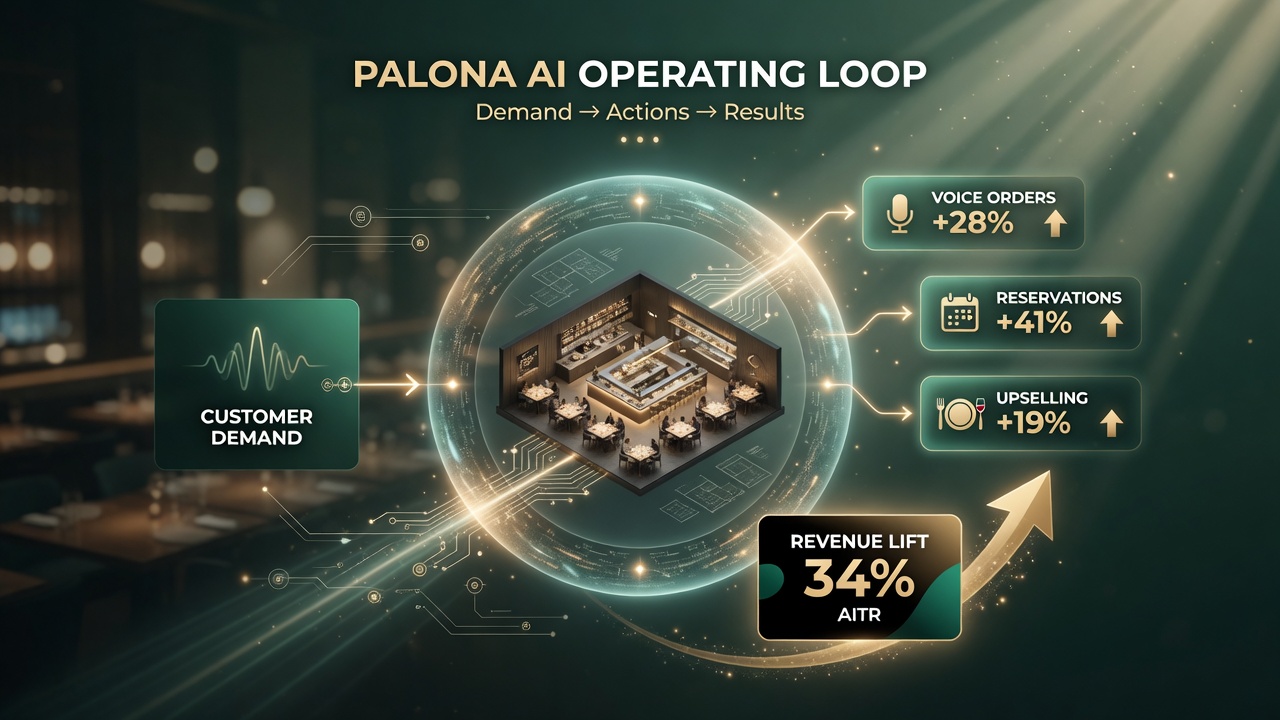 Palona AI operating loop voice orders reservations upselling revenue lift