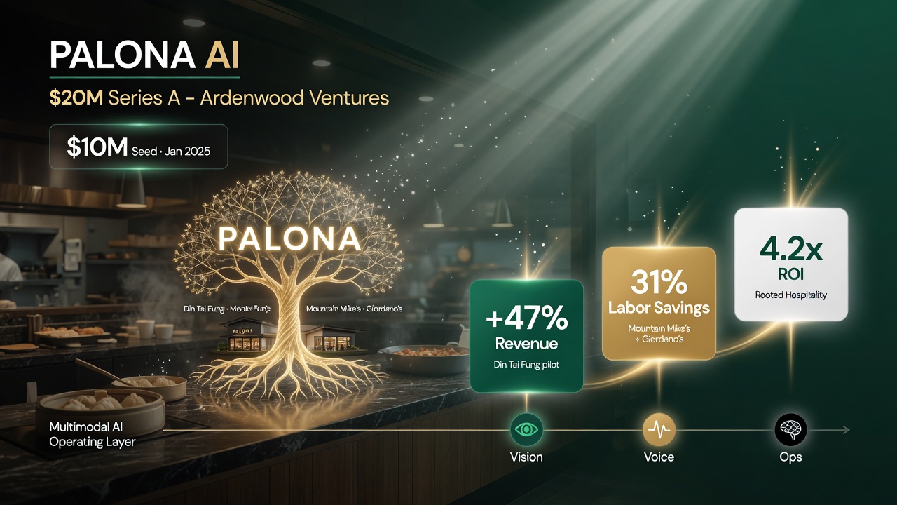 Palona AI 20 million Series A Ardenwood Ventures restaurant AI category