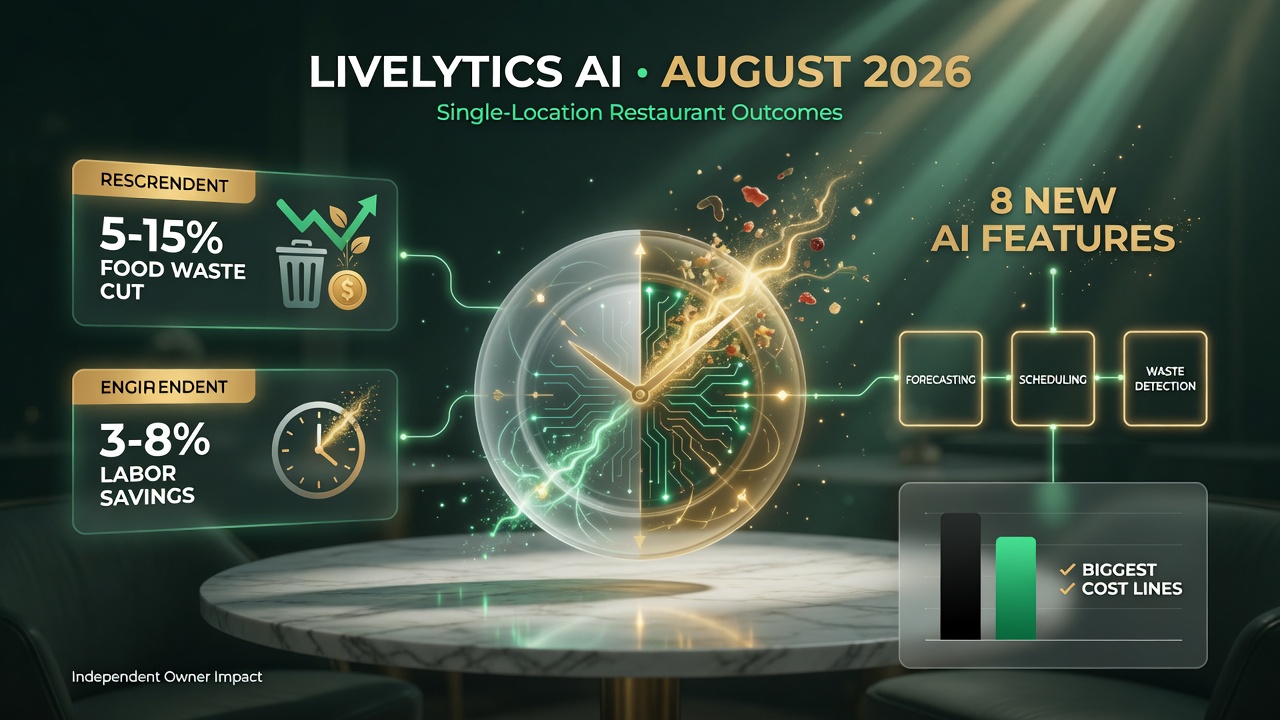 Livelytics AI restaurant business outcomes food waste reduction labor savings