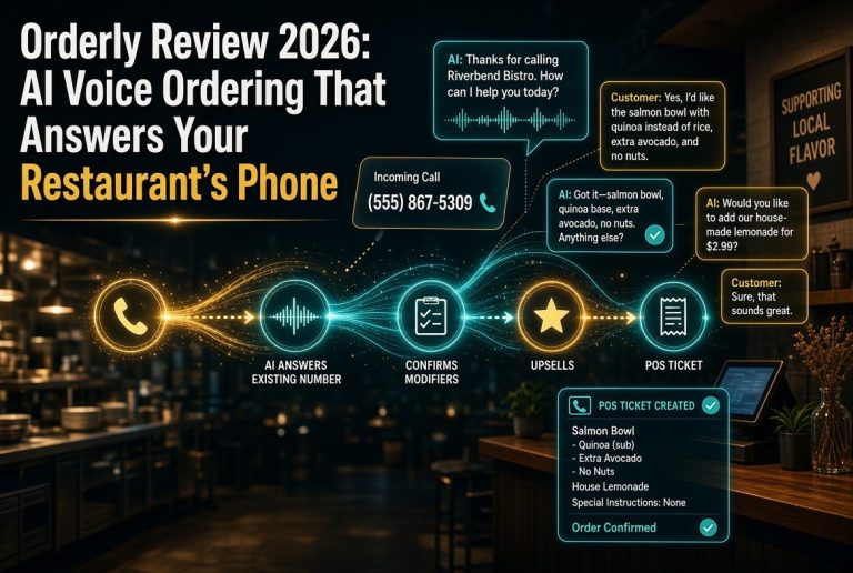 Orderly AI voice ordering phone call