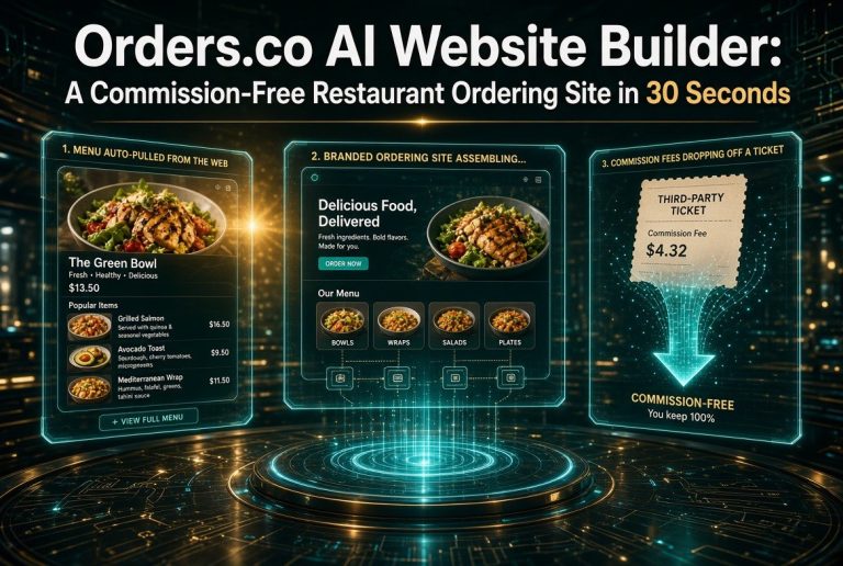 Orders.co AI Website Builder: A Commission-Free Restaurant Ordering Site in 30 Seconds
