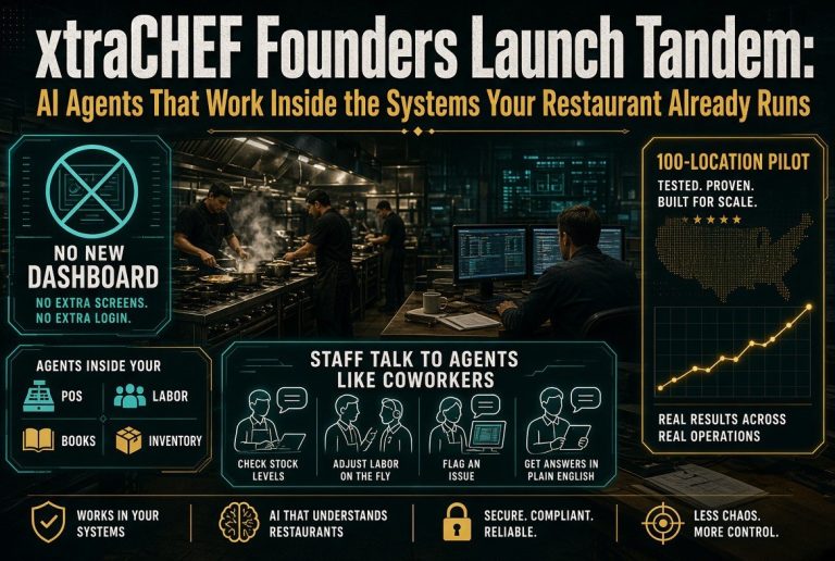 xtraCHEF Founders Launch Tandem: AI Agents That Work Inside the Systems Your Restaurant Already Runs