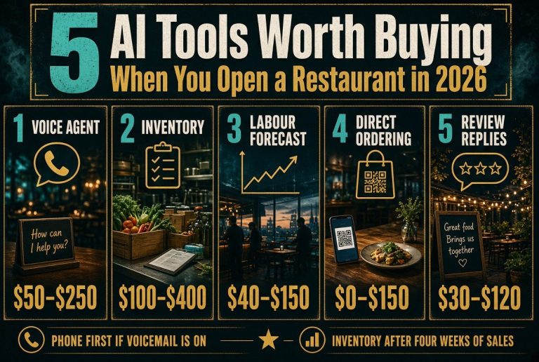 Five AI tools worth buying when you open a restaurant in 2026