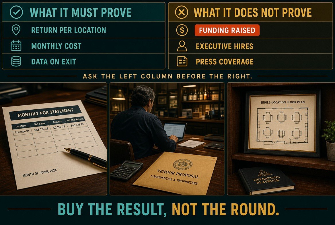 The cost question for independent restaurants: what a tool must prove per location and monthly cost versus what funding raised and executive hires do not prove