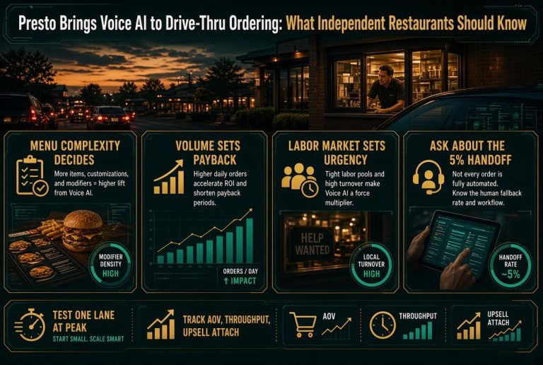 Presto Brings Voice AI to Drive-Thru Ordering: What Independent Restaurants Should Know