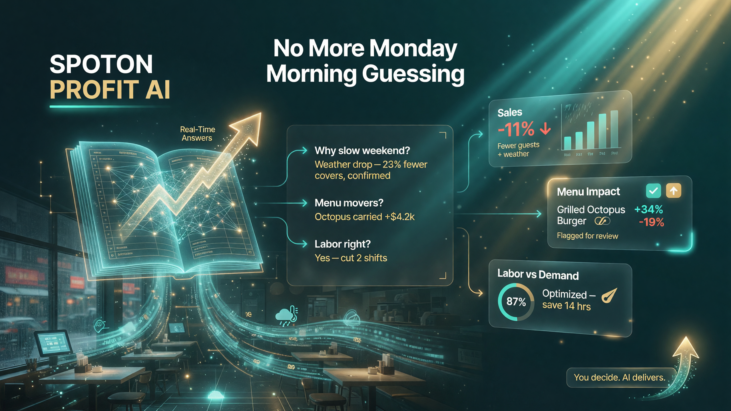 SpotOn Profit AI turns routine weekly restaurant questions into proactive answered insights