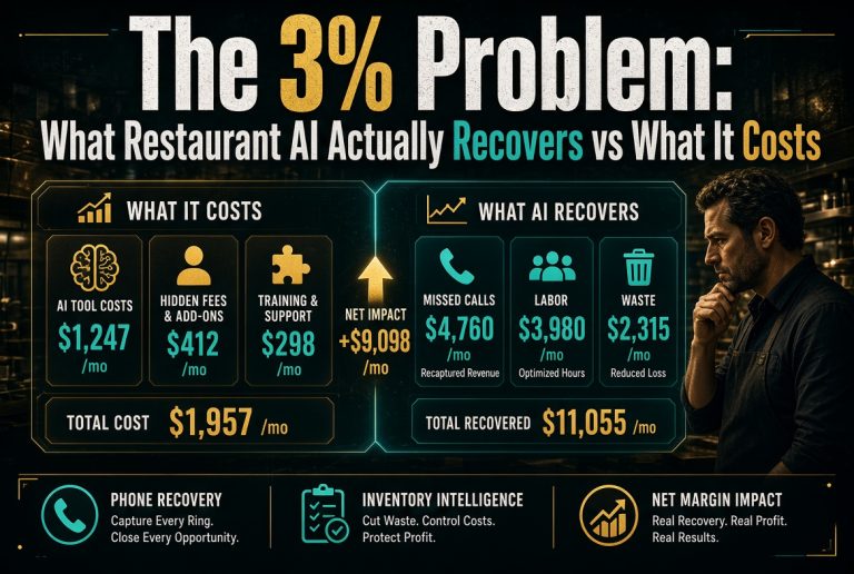 The 3% Problem: What Restaurant AI Actually Recovers vs What It Costs