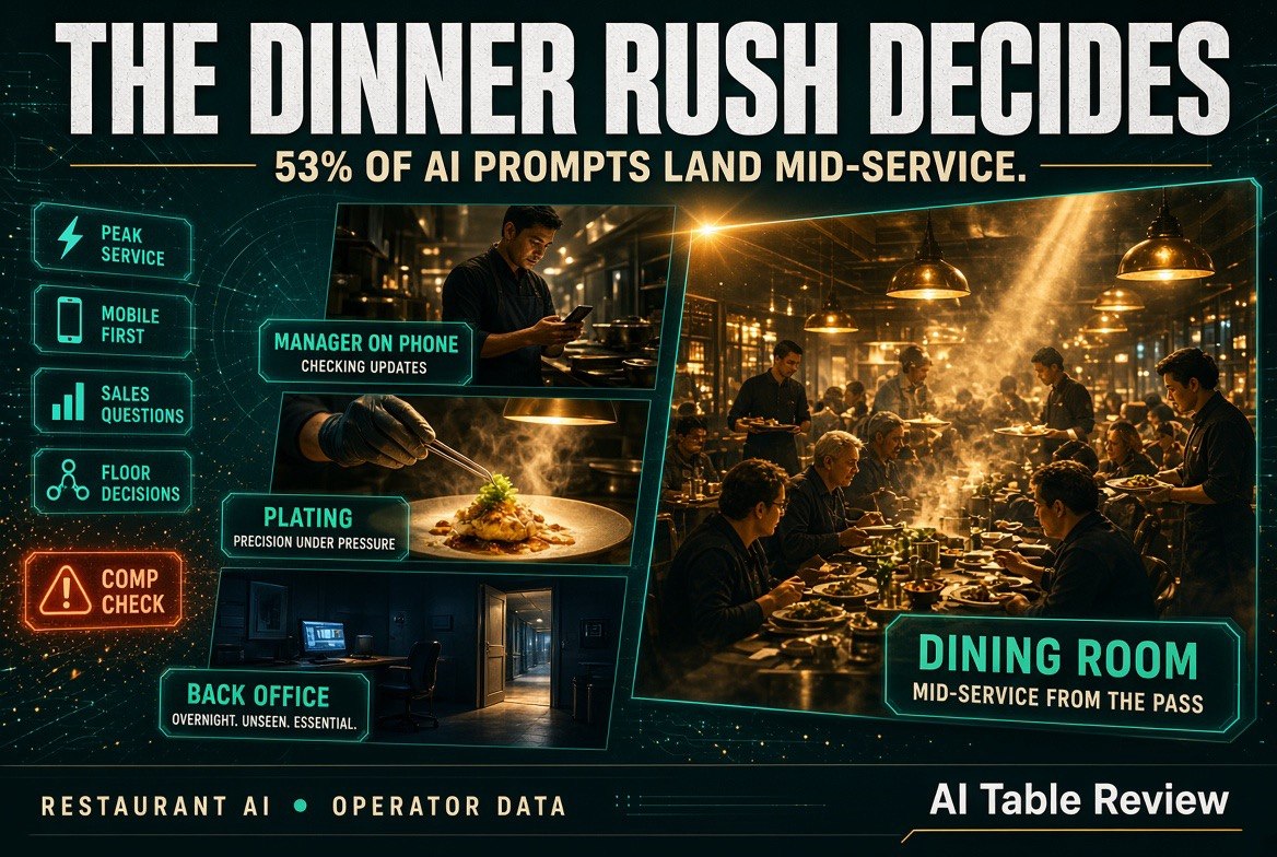 Restaurant managers using AI during service