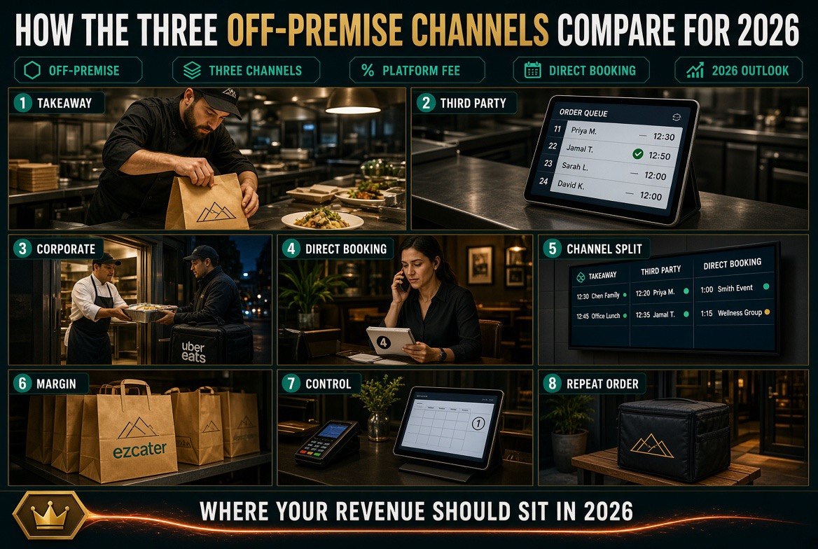 First-party, third-party and corporate catering channels compared
