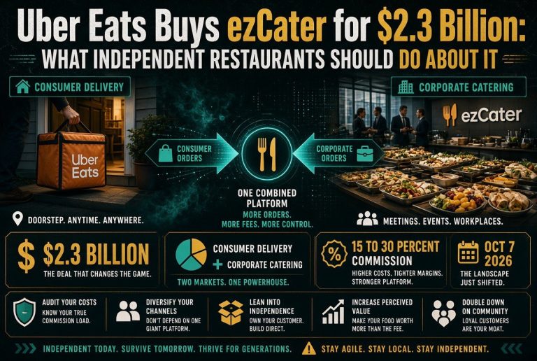 Uber Eats Buys ezCater for .3 Billion: What Independent Restaurants Should Do About It